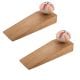 2 Pieces Red Leaf Floral Ceramic Door Stopper